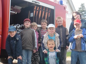 Anke Korte, Verantwortliche für die Kindergruppe mit acht der neun Kinder, die am ersten Dienst teilnahmen.
